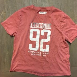 Abercrombie kids pink tee shirt 11/12